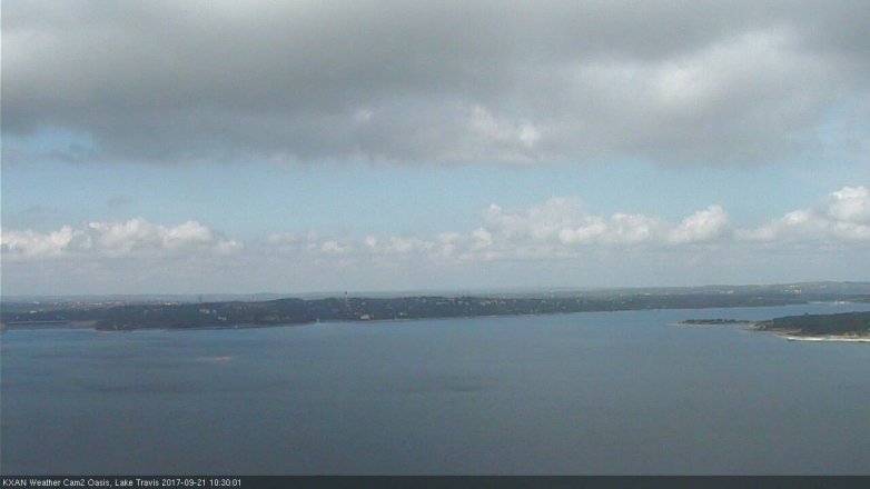 Lake Travis webcam, September 21, 2017 10:00 AM CT