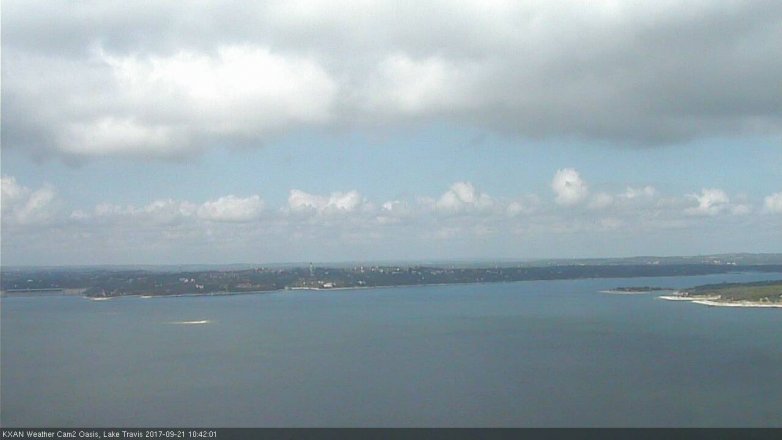 Lake Travis webcam, September 21, 2017 10:10 AM CT