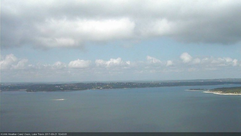 Lake Travis webcam, September 21, 2017 10:15 AM CT