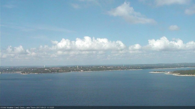 Lake Travis webcam, September 21, 2017 10:20 AM CT