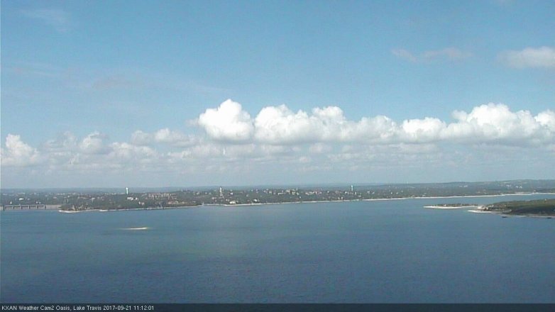 Lake Travis webcam, September 21, 2017 10:25 AM CT