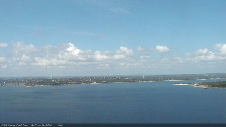 Lake Travis webcam, September 21, 2017 10:45 AM CT