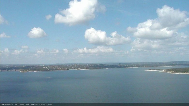Lake Travis webcam, September 21, 2017 10:50 AM CT
