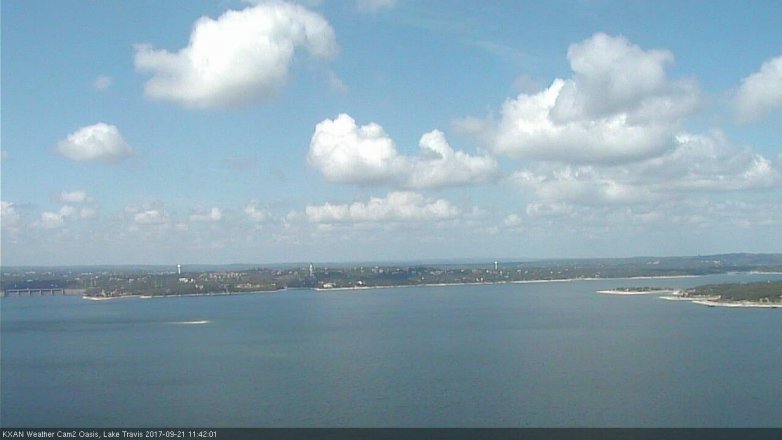 Lake Travis webcam, September 21, 2017 11:00 AM CT