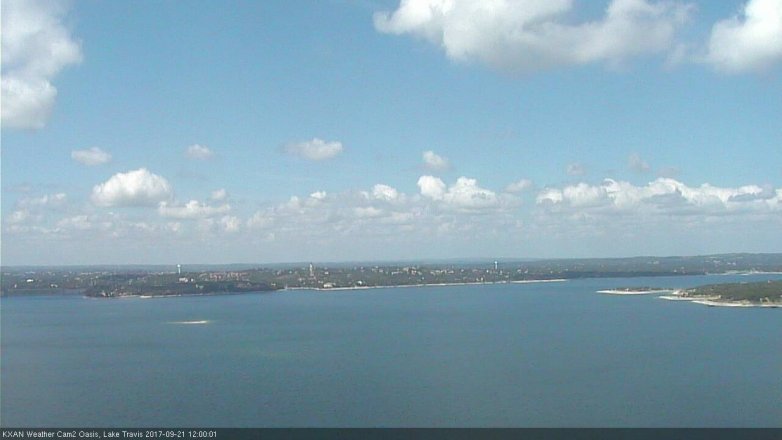 Lake Travis webcam, September 21, 2017 11:25 AM CT