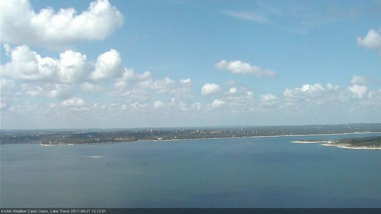 Lake Travis webcam, September 21, 2017 11:30 AM CT