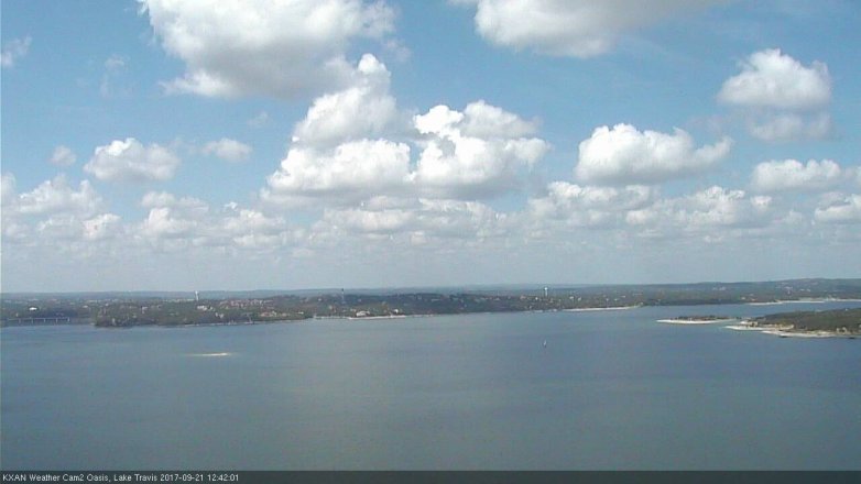 Lake Travis webcam, September 21, 2017 11:45 AM CT