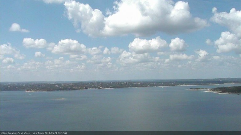 Lake Travis webcam, September 21, 2017 12:25 PM CT