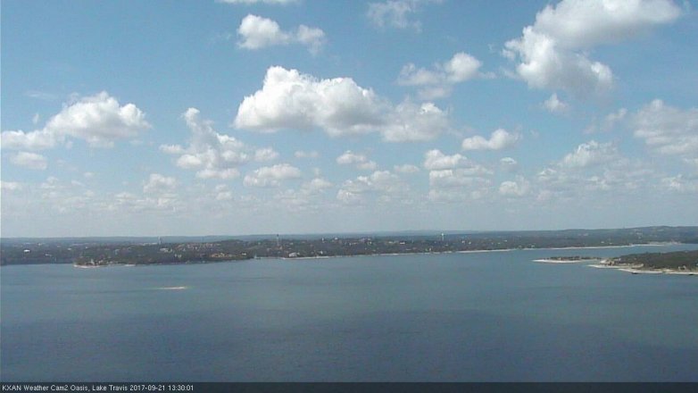 Lake Travis webcam, September 21, 2017 12:50 PM CT