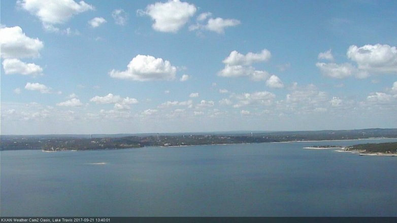 Lake Travis webcam, September 21, 2017 1:00 PM CT