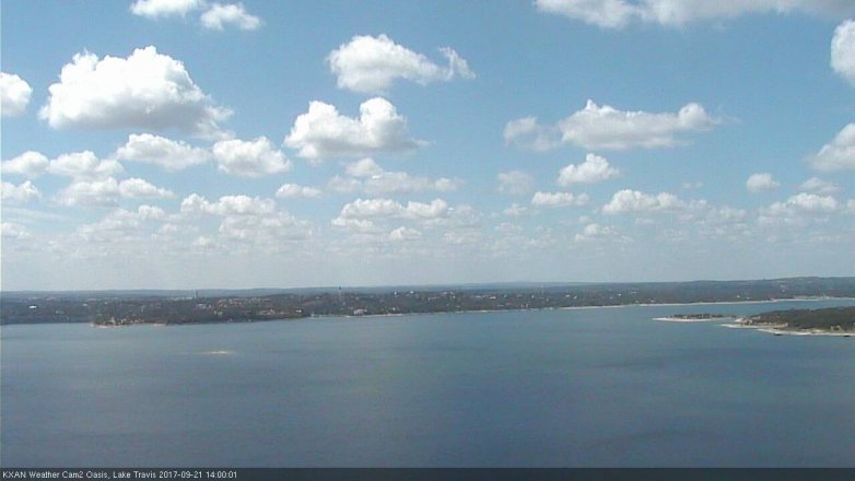 Lake Travis webcam, September 21, 2017 1:10 PM CT
