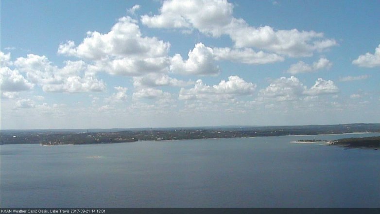 Lake Travis webcam, September 21, 2017 1:35 PM CT