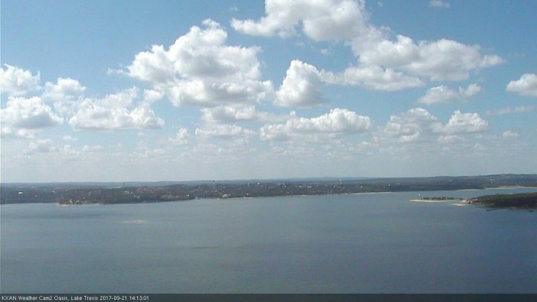 Lake Travis webcam, September 21, 2017 1:40 PM CT