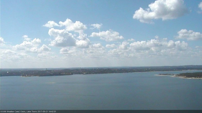 Lake Travis webcam, September 21, 2017 1:50 PM CT