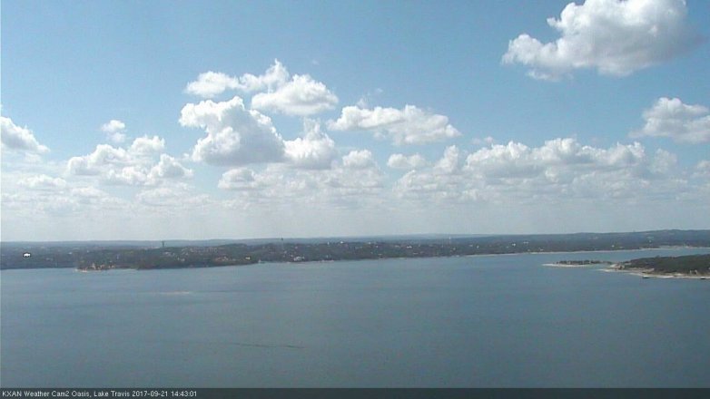 Lake Travis webcam, September 21, 2017 2:10 PM CT