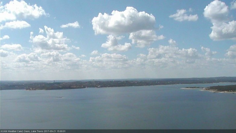 Lake Travis webcam, September 21, 2017 2:20 PM CT