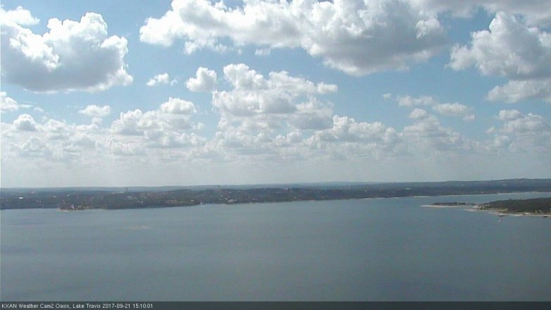 Lake Travis webcam, September 21, 2017 2:25 PM CT