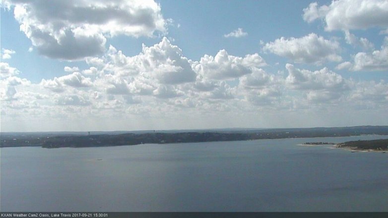 Lake Travis webcam, September 21, 2017 2:40 PM CT