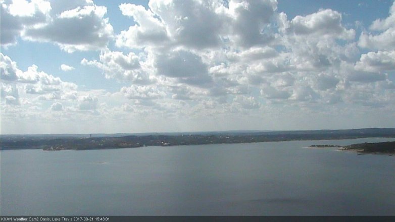 Lake Travis webcam, September 21, 2017 3:05 PM CT