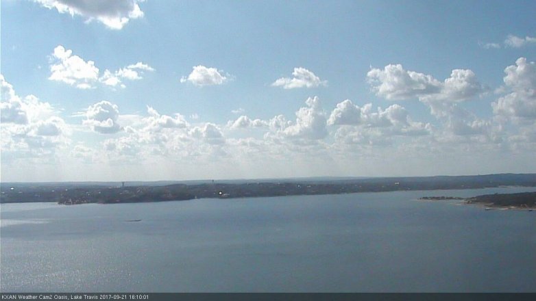 Lake Travis webcam, September 21, 2017 3:35 PM CT