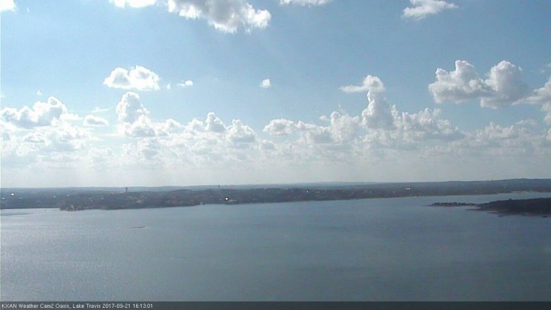 Lake Travis webcam, September 21, 2017 3:40 PM CT