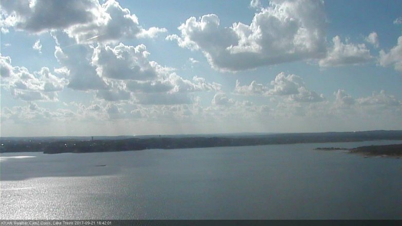 Lake Travis webcam, September 21, 2017 4:00 PM CT