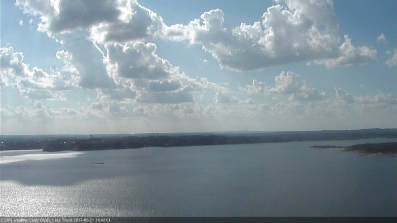 Lake Travis webcam, September 21, 2017 4:05 PM CT