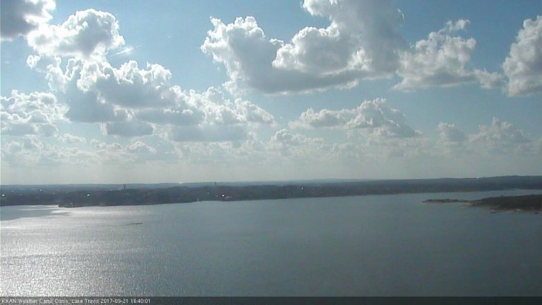 Lake Travis webcam, September 21, 2017 4:10 PM CT