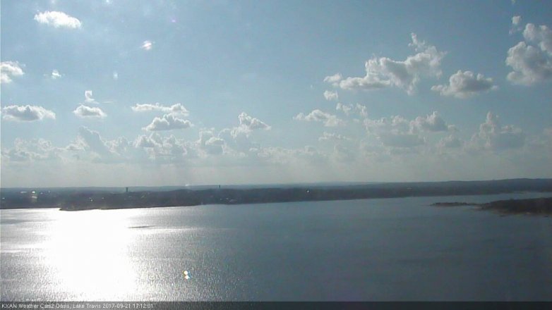 Lake Travis webcam, September 21, 2017 4:15 PM CT
