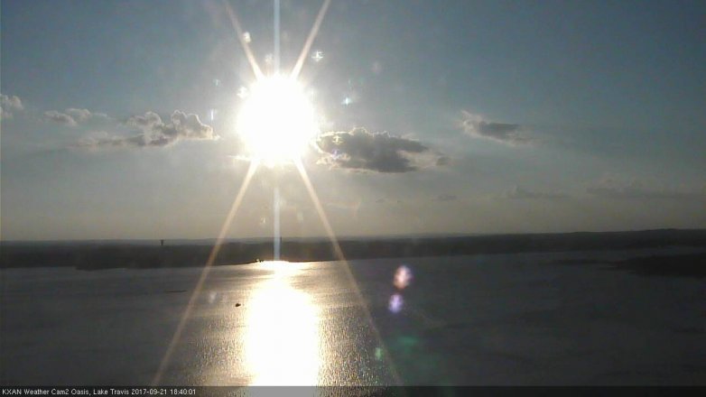 Lake Travis webcam, September 21, 2017 5:50 PM CT