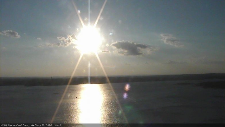 Lake Travis webcam, September 21, 2017 5:55 PM CT