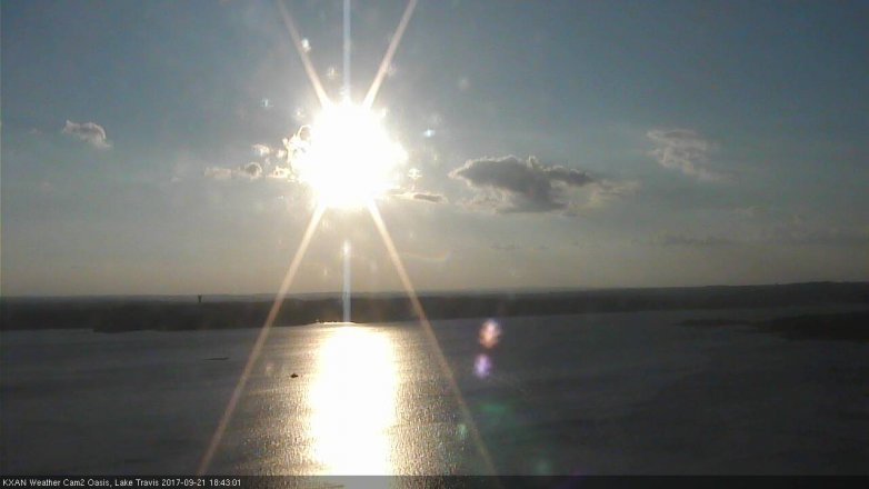 Lake Travis webcam, September 21, 2017 6:10 PM CT