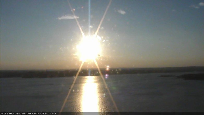 Lake Travis webcam, September 21, 2017 6:15 PM CT