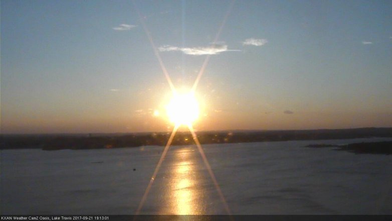 Lake Travis webcam, September 21, 2017 6:30 PM CT