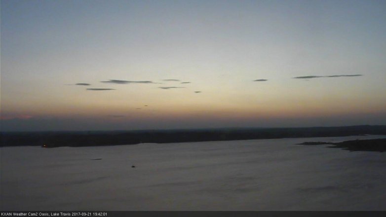 Lake Travis webcam, September 21, 2017 6:45 PM CT