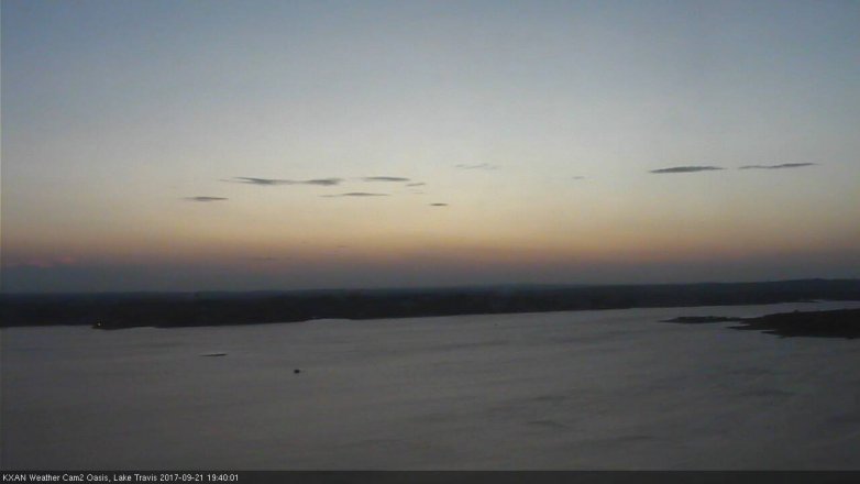 Lake Travis webcam, September 21, 2017 6:50 PM CT