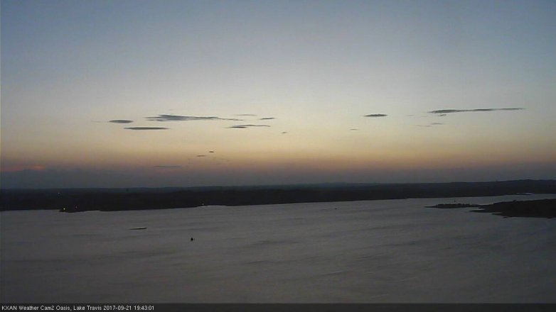 Lake Travis webcam, September 21, 2017 6:55 PM CT