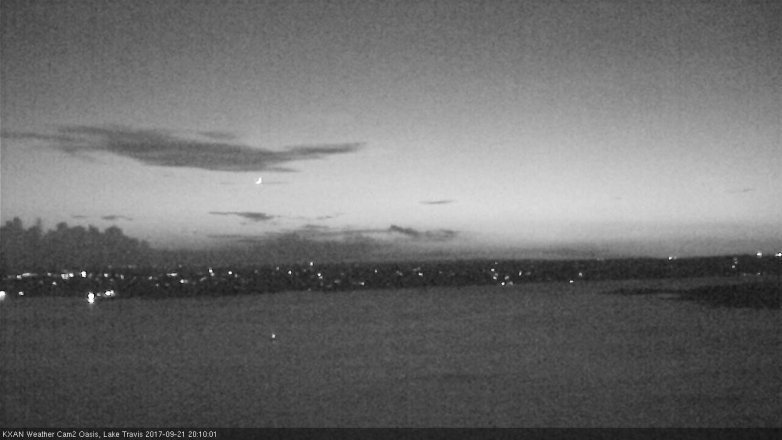 Lake Travis webcam, September 21, 2017 7:20 PM CT