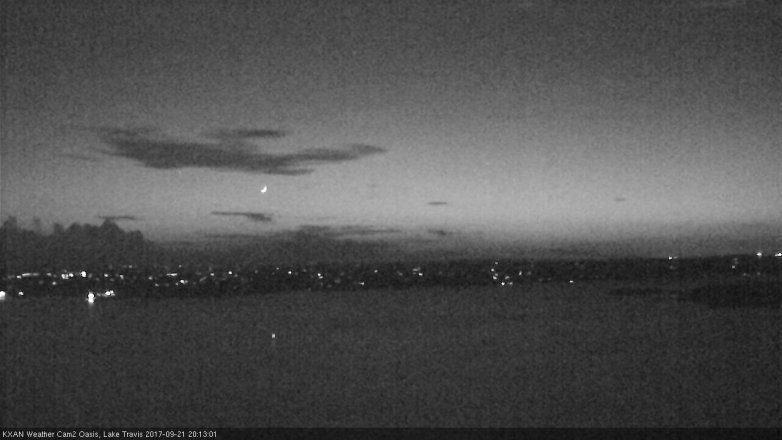 Lake Travis webcam, September 21, 2017 7:30 PM CT
