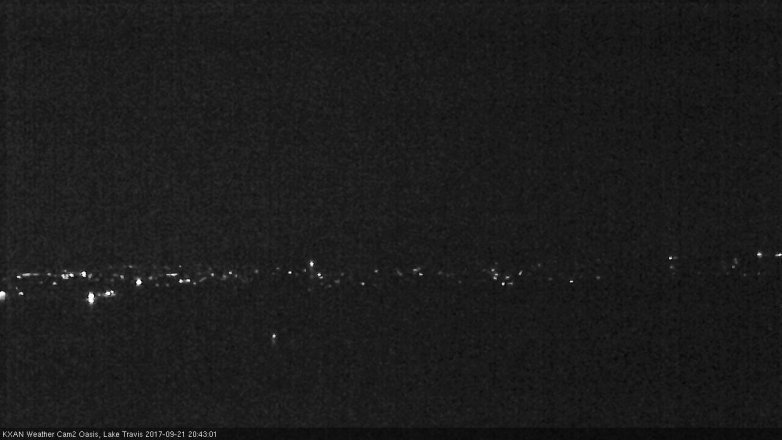 Lake Travis webcam, September 21, 2017 8:10 PM CT