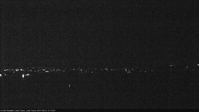 Lake Travis webcam, September 21, 2017 8:15 PM CT
