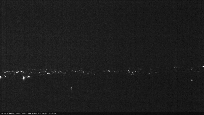 Lake Travis webcam, September 21, 2017 8:20 PM CT