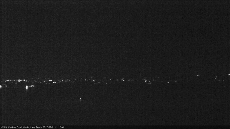 Lake Travis webcam, September 21, 2017 8:30 PM CT