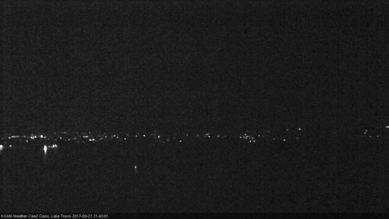 Lake Travis webcam, September 21, 2017 8:50 PM CT