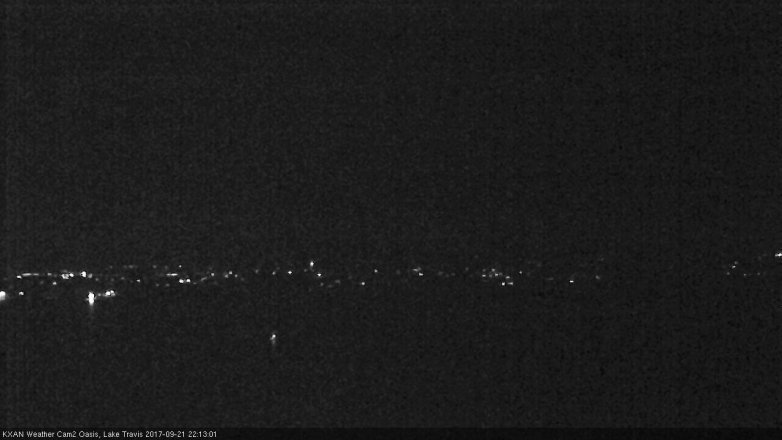 Lake Travis webcam, September 21, 2017 9:25 PM CT