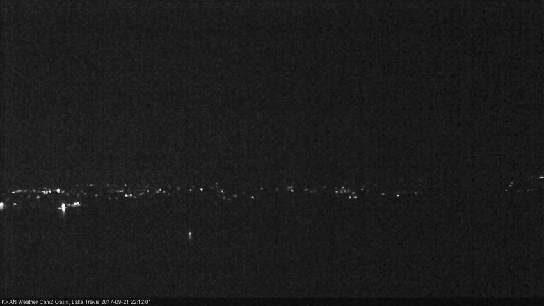 Lake Travis webcam, September 21, 2017 9:35 PM CT