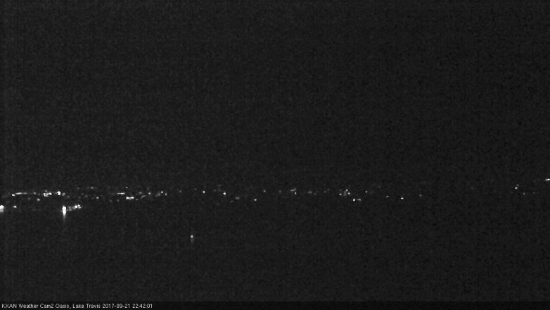 Lake Travis webcam, September 21, 2017 9:55 PM CT