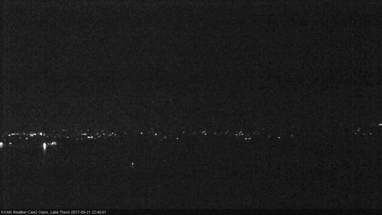 Lake Travis webcam, September 21, 2017 10:10 PM CT