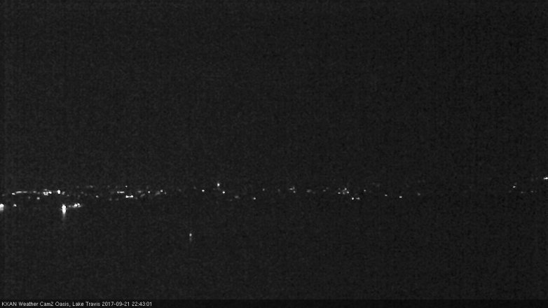 Lake Travis webcam, September 21, 2017 10:15 PM CT