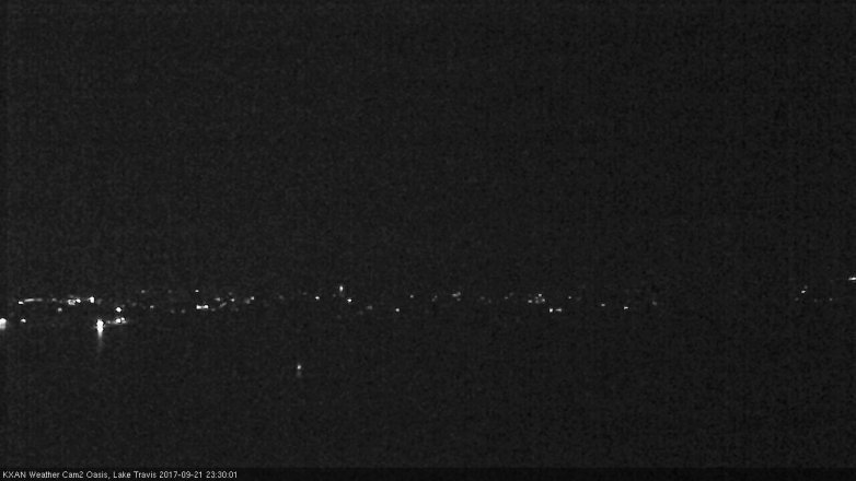 Lake Travis webcam, September 21, 2017 10:50 PM CT